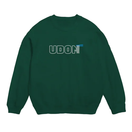 うどん愛好家（ポイントカラー） Crew Neck Sweatshirt