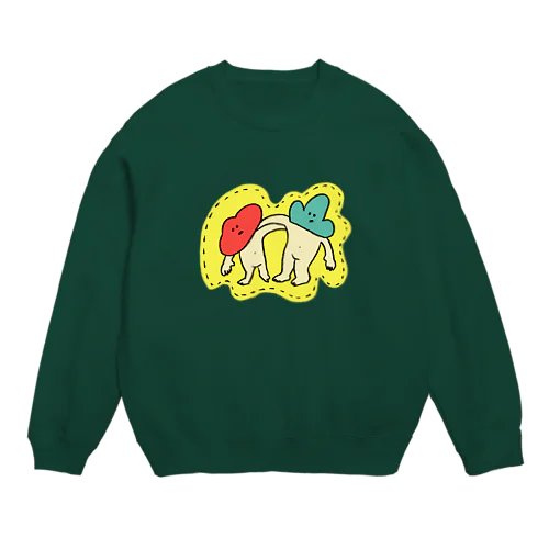 パンくんと山くん Crew Neck Sweatshirt