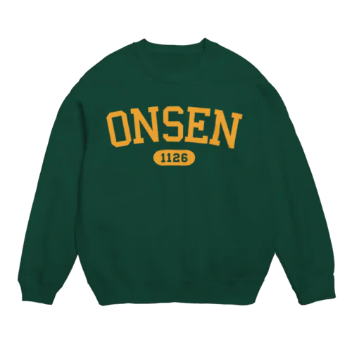 ONSEN 1126 （イエロー） Crew Neck Sweatshirt