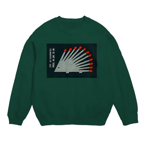 ポーランド　マッチのハリネズミ・ヘッジホッグ Crew Neck Sweatshirt