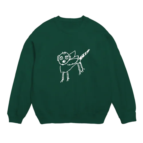 かわいいトリ　白 Crew Neck Sweatshirt