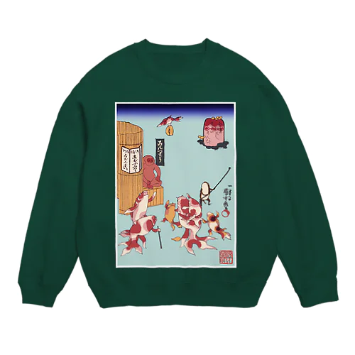 金魚づくし さらいとんび Crew Neck Sweatshirt