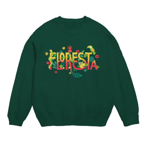 La Floresta（背景透明） Crew Neck Sweatshirt