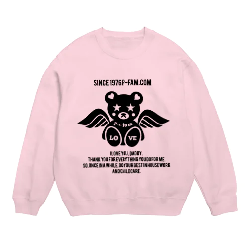 P➛KUMAちゃん(羽バージョン) Crew Neck Sweatshirt