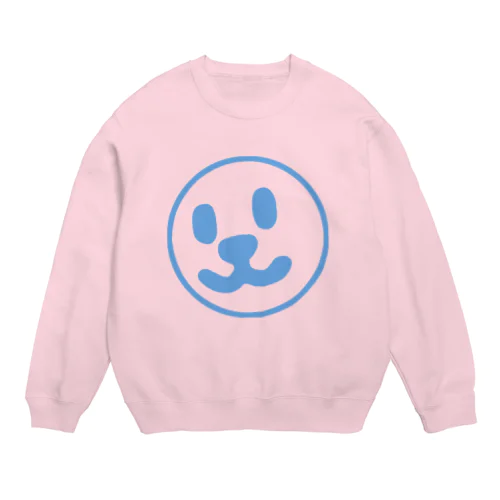 Smile Face Blue Line Crew Neck Sweatshirt