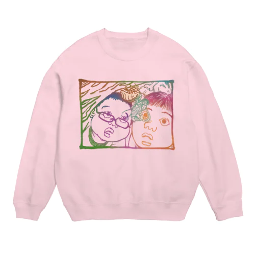 セミの羽化を見つけたよ Crew Neck Sweatshirt