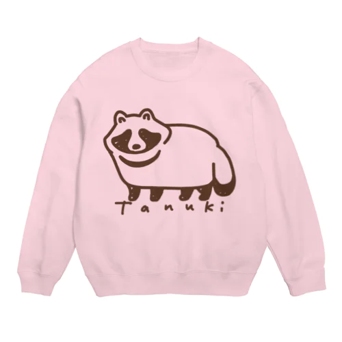 たぬきくん　シンプル Crew Neck Sweatshirt