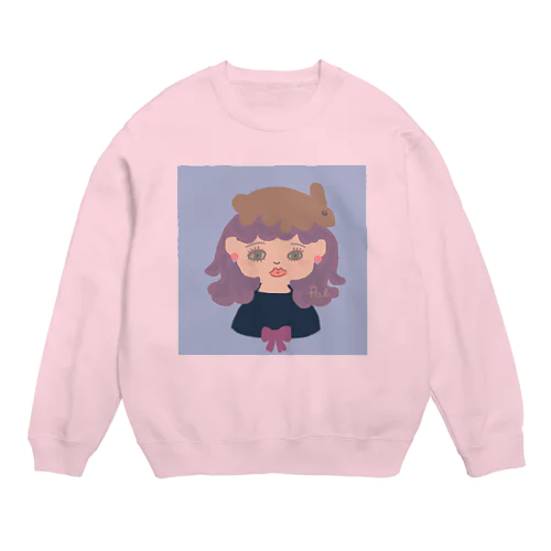 うさぎの帽子がない Crew Neck Sweatshirt