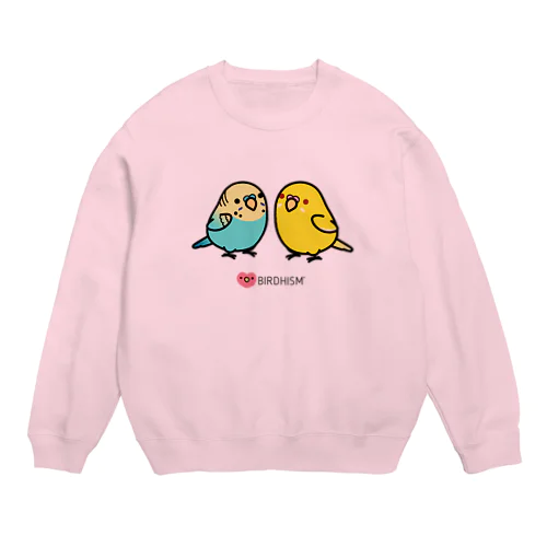 Chubby Bird 仲良しセキセイインコ Crew Neck Sweatshirt