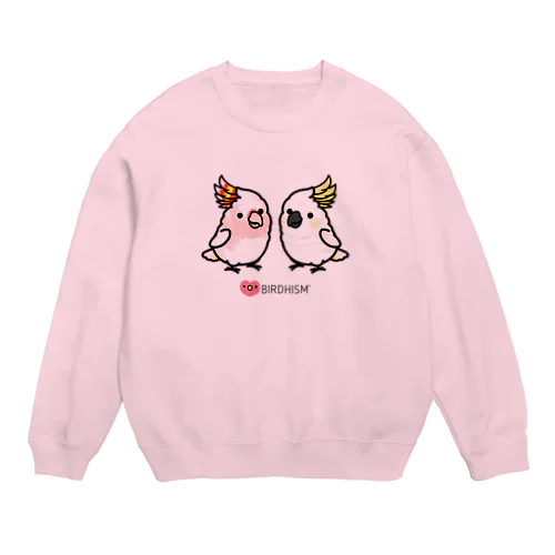 仲良しクルマサカオウム&キバタン Chubby Bird Crew Neck Sweatshirt