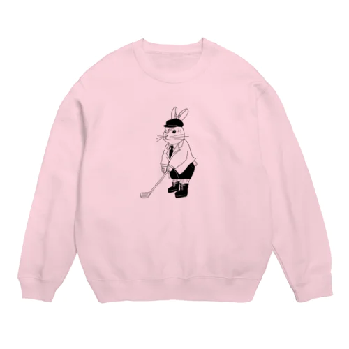 うさゴルファー Crew Neck Sweatshirt