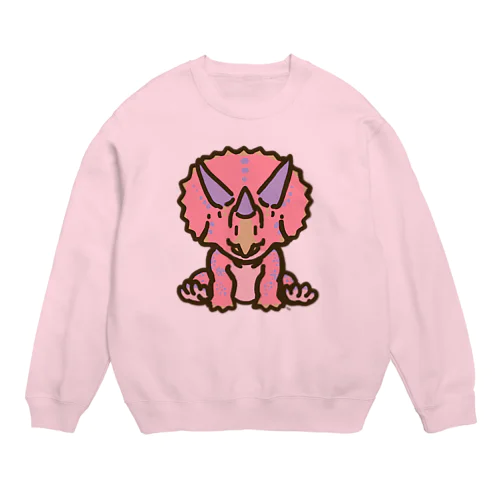 ホリドゥスちゃん（ゆるトリケラトプス ） Crew Neck Sweatshirt