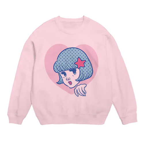 おかっぱファンシー Crew Neck Sweatshirt