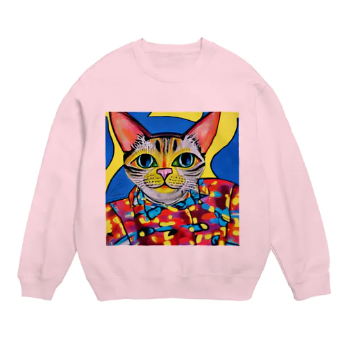 ファンキーcat Crew Neck Sweatshirt