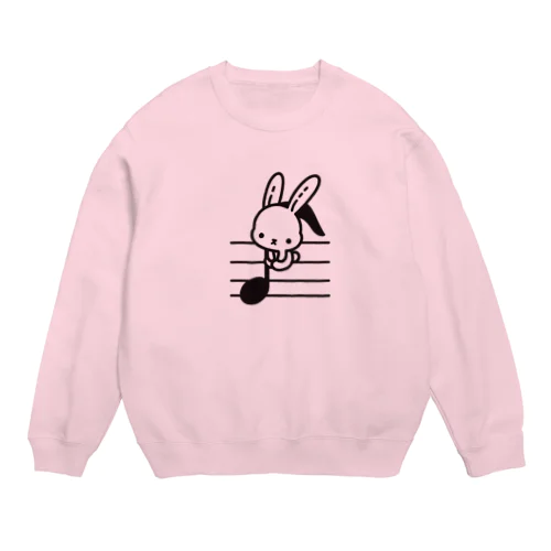 音符♪＆うさちゃん🐰 Crew Neck Sweatshirt