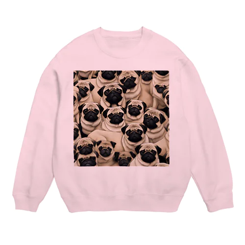 パグ夫くん Crew Neck Sweatshirt