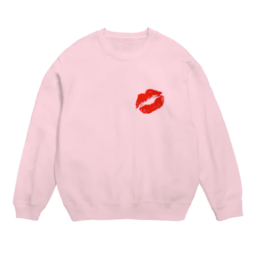 カラーに口紅 Crew Neck Sweatshirt