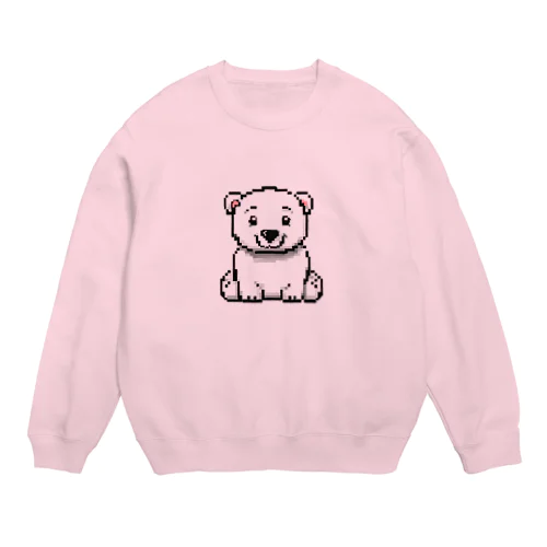 子供のシロクマ(ドット) Crew Neck Sweatshirt