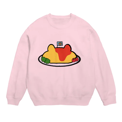 くまさんオムライス Crew Neck Sweatshirt