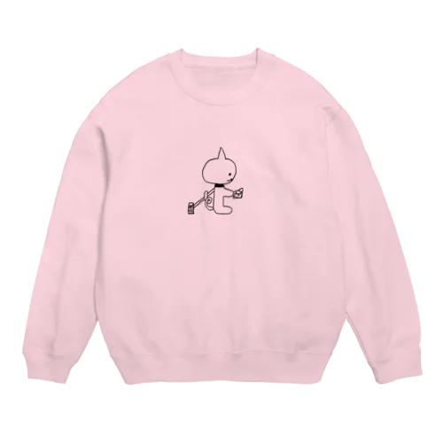 おまたせキャット Crew Neck Sweatshirt