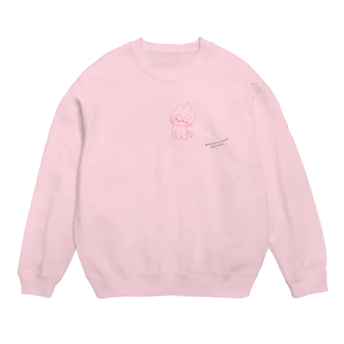 仲良し標語スウェットpink Crew Neck Sweatshirt