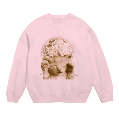 太陽で暖をとる猫 Crew Neck Sweatshirt