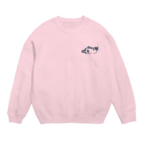 neko-ワンポイント Crew Neck Sweatshirt