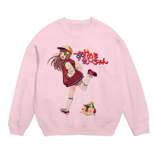 すずめとむーちゃん Crew Neck Sweatshirt