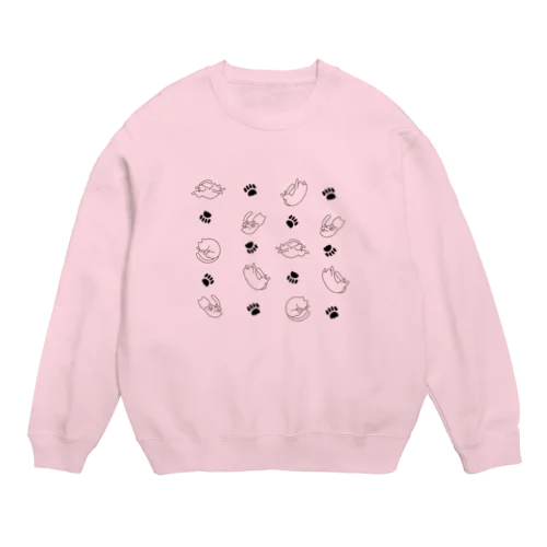 よく見るネコちゃん Crew Neck Sweatshirt