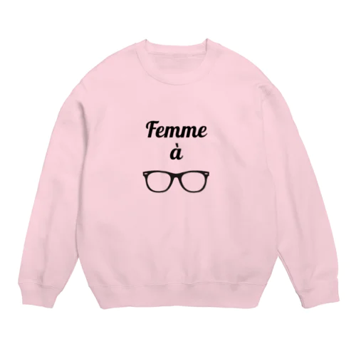 Femme a / メガネの女 Crew Neck Sweatshirt