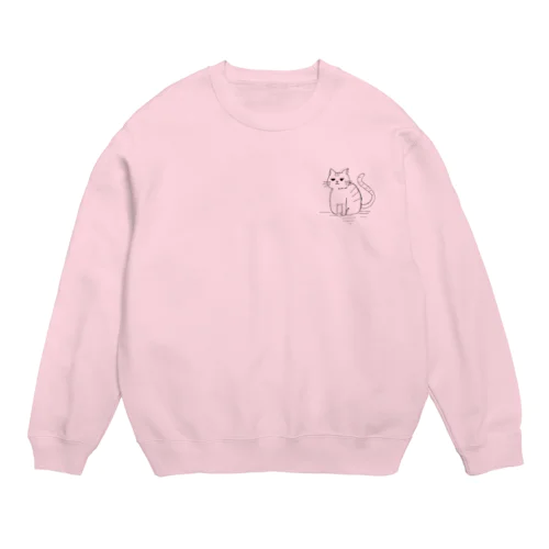 ふきげんねこさん Crew Neck Sweatshirt