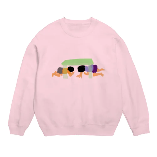 お菓子をこぼしたキッズ Crew Neck Sweatshirt