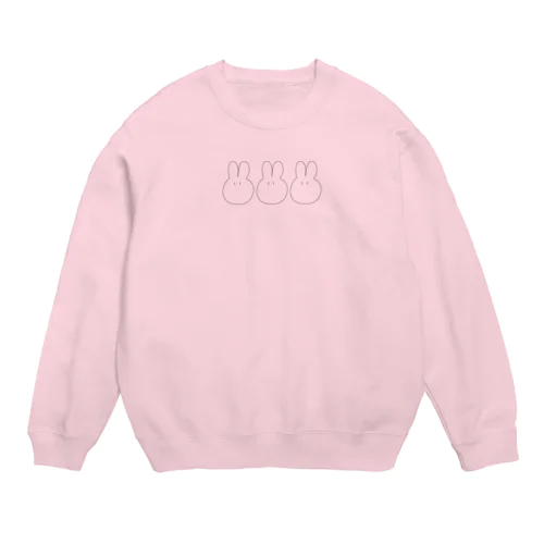 おもちうさ Crew Neck Sweatshirt