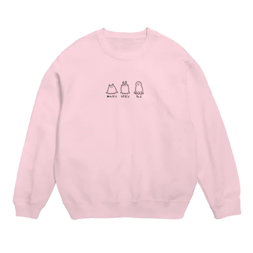 たこ３兄弟🐙ブラック Crew Neck Sweatshirt