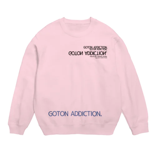 ゴトン中毒　スウェット(white/milkyBeige/milkyPink/Navy/Gray) Crew Neck Sweatshirt