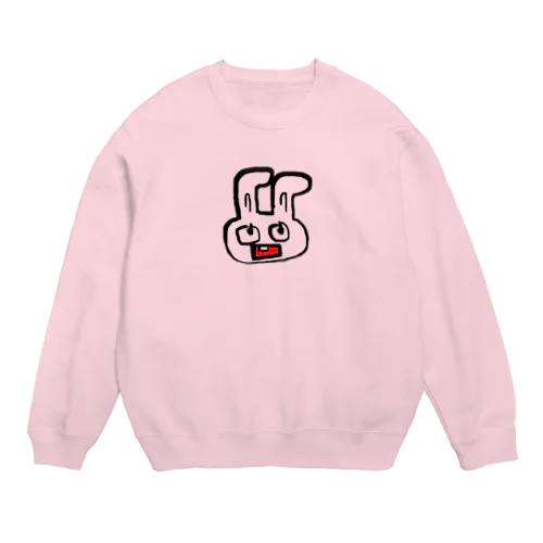 うさぎ（くび） Crew Neck Sweatshirt