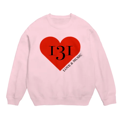 131ハート赤ロゴ Crew Neck Sweatshirt