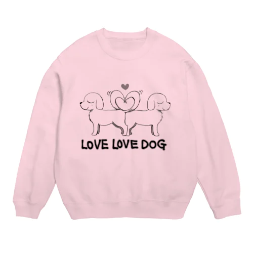 LOVE LOVE DOG Crew Neck Sweatshirt