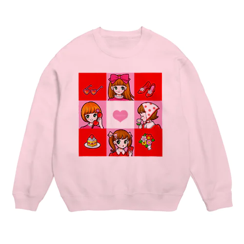 4人の女の子 Crew Neck Sweatshirt