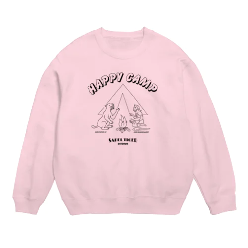 HAPPY CAMP（サーベルタイガーとネアンデルタール人） Crew Neck Sweatshirt