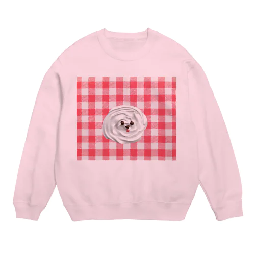 ビションフリーゼのくりーむちゃん、ギンガムチェック Crew Neck Sweatshirt