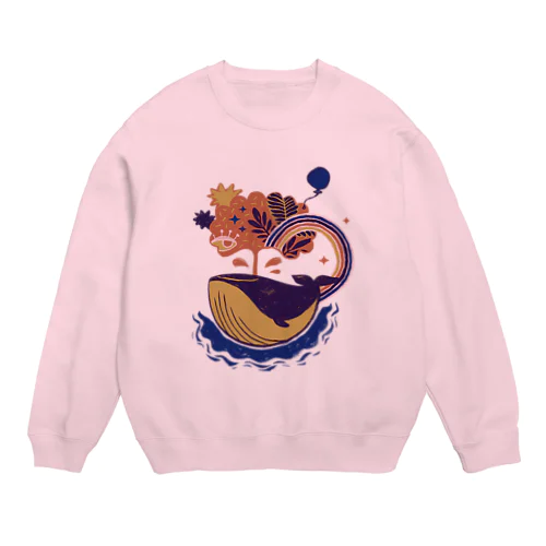 🐳 夢を運ぶくじら 🎈⁠ Crew Neck Sweatshirt