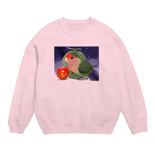 コザクラインコのめんちゃん Crew Neck Sweatshirt