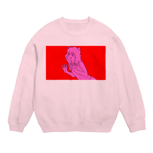 「ラストダンスを君と」キャットガール Crew Neck Sweatshirt