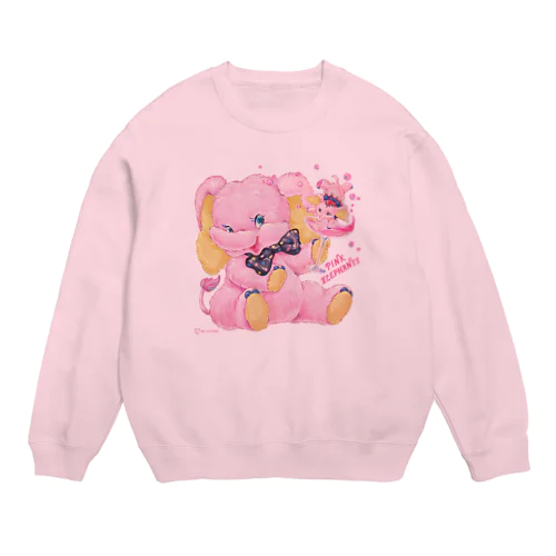 Pink ELEPHANTS Crew Neck Sweatshirt