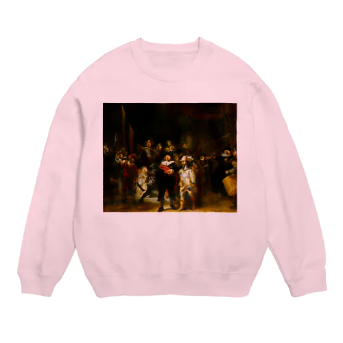 夜警×ぐるぐる Crew Neck Sweatshirt