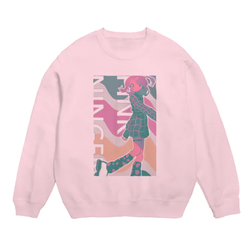 グリーンピンク人間 Crew Neck Sweatshirt