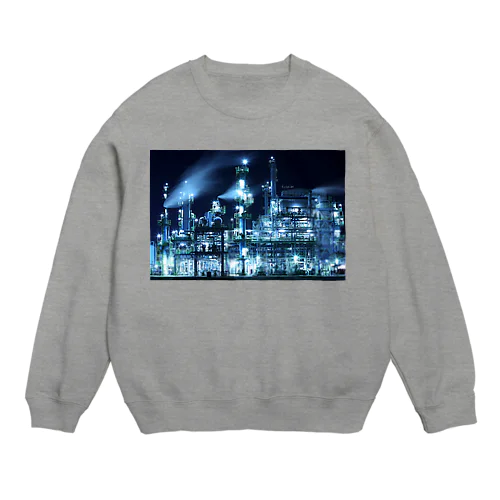 工場moe！（ブルー） Crew Neck Sweatshirt