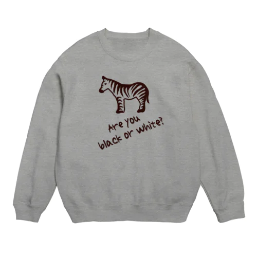 黒でも白でもなく Crew Neck Sweatshirt