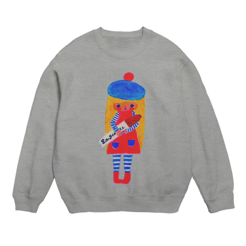 paris girl Crew Neck Sweatshirt